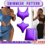Swimwear Pattern Bikini , top, PDF download sew, diy, two pieces swim suit, trendy, piece of conversation, ice breaker