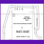 Straight Pants Female Pattern PDF download to sew.  Diy, Ice breaker, piece of conversation, show stopper, trendy